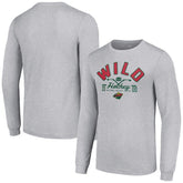 Minnesota Wild Starter Puck Long Sleeve T-Shirt - Heather Gray - NHL