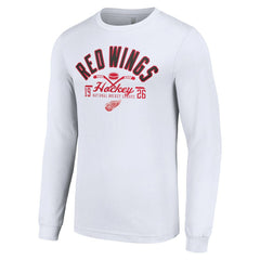 Detroit Red Wings Starter Puck Long Sleeve T-Shirt - White - NHL