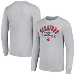 Ottawa Senators Starter Puck Long Sleeve T-Shirt - Heather Gray - NHL