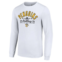 Pittsburgh Penguins Starter Puck Long Sleeve T-Shirt - White - NHL