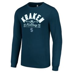 Seattle Kraken Starter Puck Long Sleeve T-Shirt - Deep Sea Blue - NHL