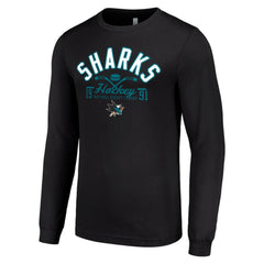 San Jose Sharks Starter Puck Long Sleeve T-Shirt - Black - NHL