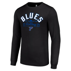 St. Louis Blues Starter Puck Long Sleeve T-Shirt - Black - NHL