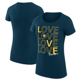Indiana Pacers G-III 4Her by Carl Banks Women's Super-Slim Fit Lightweight Basketball Love T-Shirt Navy - NBA