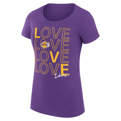 Los Angeles Lakers G-III 4Her by Carl Banks Women's Super-Slim Fit Lightweight Basketball Love T-Shirt Purple - NBA