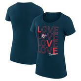 Oklahoma City Thunder G-III 4Her by Carl Banks Women's Super-Slim Fit Lightweight Basketball Love T-Shirt Navy - NBA