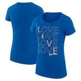 Dallas Mavericks G-III 4Her by Carl Banks Women's Super-Slim Fit Lightweight Basketball Love T-Shirt Royal - NBA