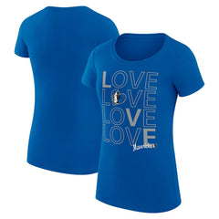 Dallas Mavericks G-III 4Her by Carl Banks Women's Super-Slim Fit Lightweight Basketball Love T-Shirt Royal - NBA