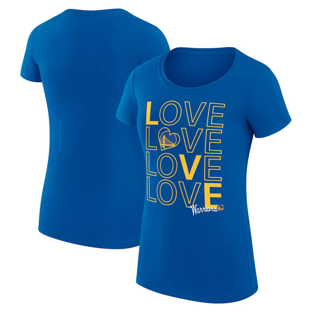 Golden State Warriors G-III 4Her by Carl Banks Women's Super-Slim Fit Lightweight Basketball Love T-Shirt Royal - NBA