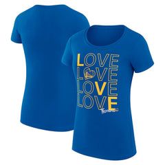 Golden State Warriors G-III 4Her by Carl Banks Women's Super-Slim Fit Lightweight Basketball Love T-Shirt Royal - NBA