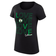 Boston Celtics G-III 4Her by Carl Banks Women's Super-Slim Fit Lightweight Basketball Love T-Shirt Black - NBA