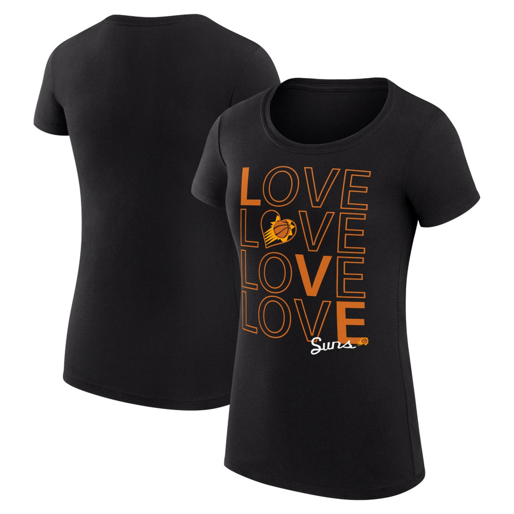 Phoenix Suns G-III 4Her by Carl Banks Women's Super-Slim Fit Lightweight Basketball Love T-Shirt Black - NBA