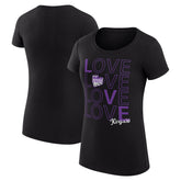 Sacramento Kings G-III 4Her by Carl Banks Women's Super-Slim Fit Lightweight Basketball Love T-Shirt Black - NBA