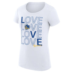 Golden State Warriors G-III 4Her by Carl Banks Women's Super-Slim Fit Lightweight Basketball Love T-Shirt White - NBA