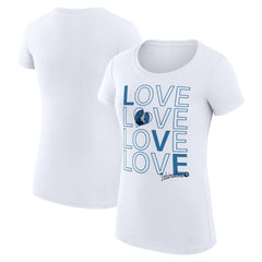 Minnesota Timberwolves G-III 4Her by Carl Banks Women's Super-Slim Fit Lightweight Basketball Love T-Shirt White - NBA