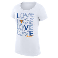 New York Knicks G-III 4Her by Carl Banks Women's Super-Slim Fit Lightweight Basketball Love T-Shirt White - NBA
