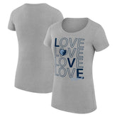 Memphis Grizzlies G-III 4Her by Carl Banks Women's Super-Slim Fit Lightweight Basketball Love T-Shirt Heather Gray - NBA