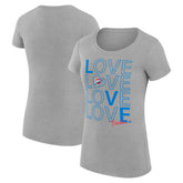 Oklahoma City Thunder G-III 4Her by Carl Banks Women's Super-Slim Fit Lightweight Basketball Love T-Shirt Heather Gray - NBA
