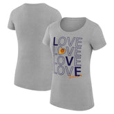 Phoenix Suns G-III 4Her by Carl Banks Women's Super-Slim Fit Lightweight Basketball Love T-Shirt Heather Gray - NBA