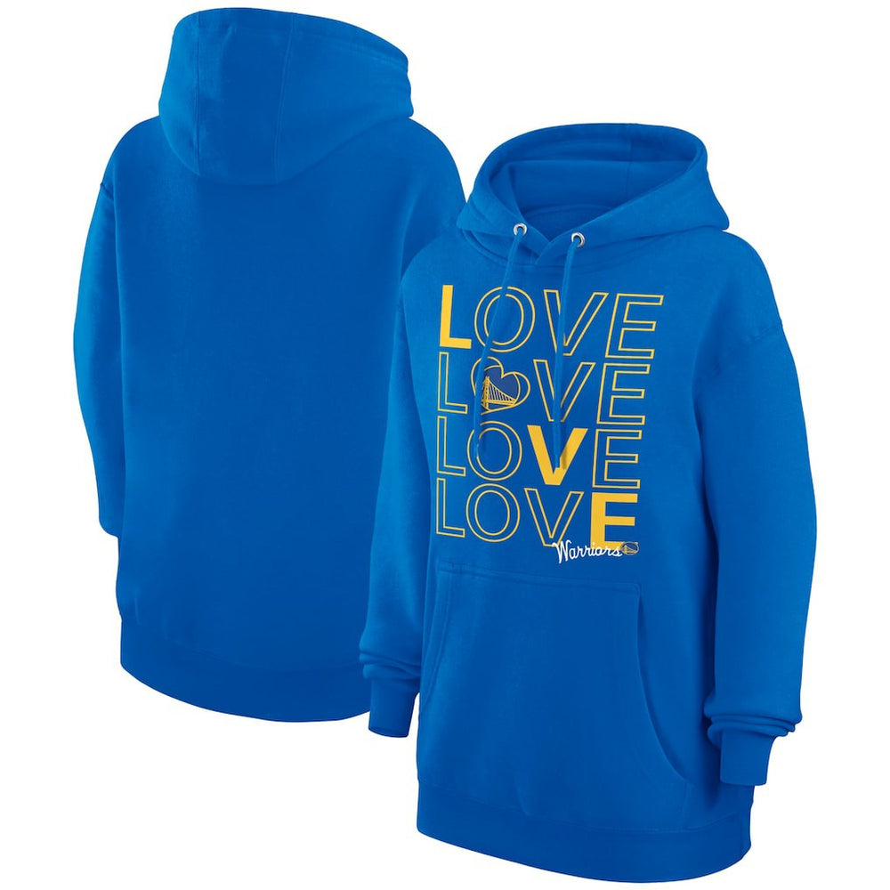 Golden State Warriors G-III 4Her by Carl Banks Women's Basketball Love Fleece Pullover Hoodie Royal - NBA