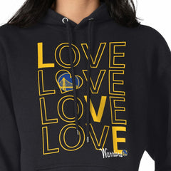 Golden State Warriors G-III 4Her by Carl Banks Women's Basketball Love Fleece Pullover Hoodie Black - NBA