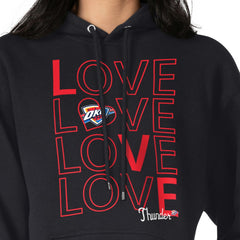 Oklahoma City Thunder G-III 4Her by Carl Banks Women's Basketball Love Fleece Pullover Hoodie Black - NBA
