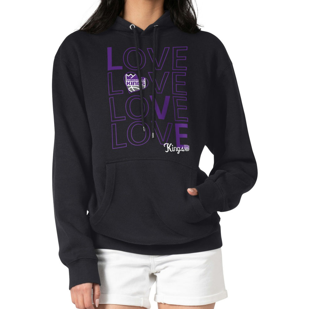 Sacramento Kings G-III 4Her by Carl Banks Women's Basketball Love Fleece Pullover Hoodie Black - NBA
