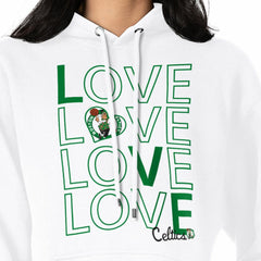 Boston Celtics G-III 4Her by Carl Banks Women's Basketball Love Fleece Pullover Hoodie White - NBA
