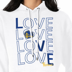 Golden State Warriors G-III 4Her by Carl Banks Women's Basketball Love Fleece Pullover Hoodie White - NBA