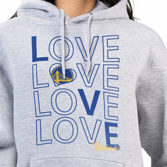Golden State Warriors G-III 4Her by Carl Banks Women's Basketball Love Fleece Pullover Hoodie Heather Gray - NBA