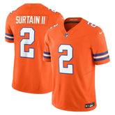 Patrick Surtain II Denver Broncos Alternate Mile High Collection 1977 Throwback Vapor F.U.S.E. Limited Jersey Orange | Nike for Sale