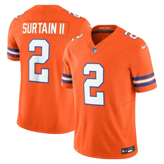 Patrick Surtain II Denver Broncos Alternate Mile High Collection 1977 Throwback Vapor F.U.S.E. Limited Jersey Orange | Nike for Sale