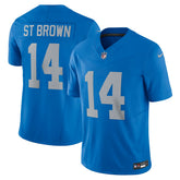 Amon-Ra St. Brown Detroit Lions Vapor F.U.S.E. Alternate Limited Jersey Blue | Nike for Sale