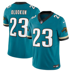 Foye Oluokun Jacksonville Jaguars Prowler Throwback Vapor F.U.S.E. Limited Jersey Teal | Nike for Sale