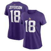 Justin Jefferson Minnesota Vikings Women's Player Name & Number T-Shirt Purple | Nike for Sale