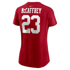 Christian McCaffrey San Francisco 49ers Women's Player Name & Number T-Shirt Scarlet | Nike for Sale