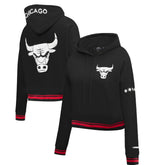 Chicago Bulls Pro Standard Women's 2023/24 City Edition Cropped Pullover Hoodie Black - NBA