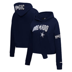 Orlando Magic Pro Standard Women's 2023/24 City Edition Cropped Pullover Hoodie Navy - NBA
