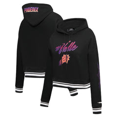 Phoenix Suns Pro Standard Women's 2023/24 City Edition Cropped Pullover Hoodie Black - NBA