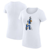 Golden State Warriors G-III 4Her by Carl Banks Women's Super-Slim Fit Lightweight Basketball Girls T-Shirt White - NBA