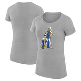 Golden State Warriors G-III 4Her by Carl Banks Women's Super-Slim Fit Lightweight Basketball Girls T-Shirt Heather Gray - NBA