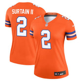 Patrick Surtain II Denver Broncos Women's Alternate Legend Player Performance Top Mile High Collection 1977 Throwback Orange | Nike for Sale