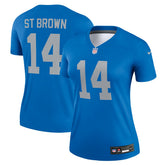 Amon-Ra St. Brown Detroit Lions Women's Alternate Legend Player Performance Top Blue | Nike for Sale