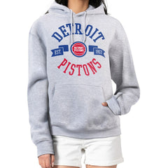 Detroit Pistons G-III 4Her by Carl Banks Women's City Pullover Hoodie Heather Gray - NBA