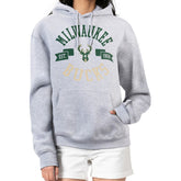 Milwaukee Bucks G-III 4Her by Carl Banks Women's City Pullover Hoodie Heather Gray - NBA