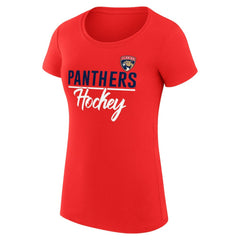 Florida Panthers G-III 4Her by Carl Banks Women's Super-Slim Fit Lightweight Team Sport T-Shirt - Red - NHL
