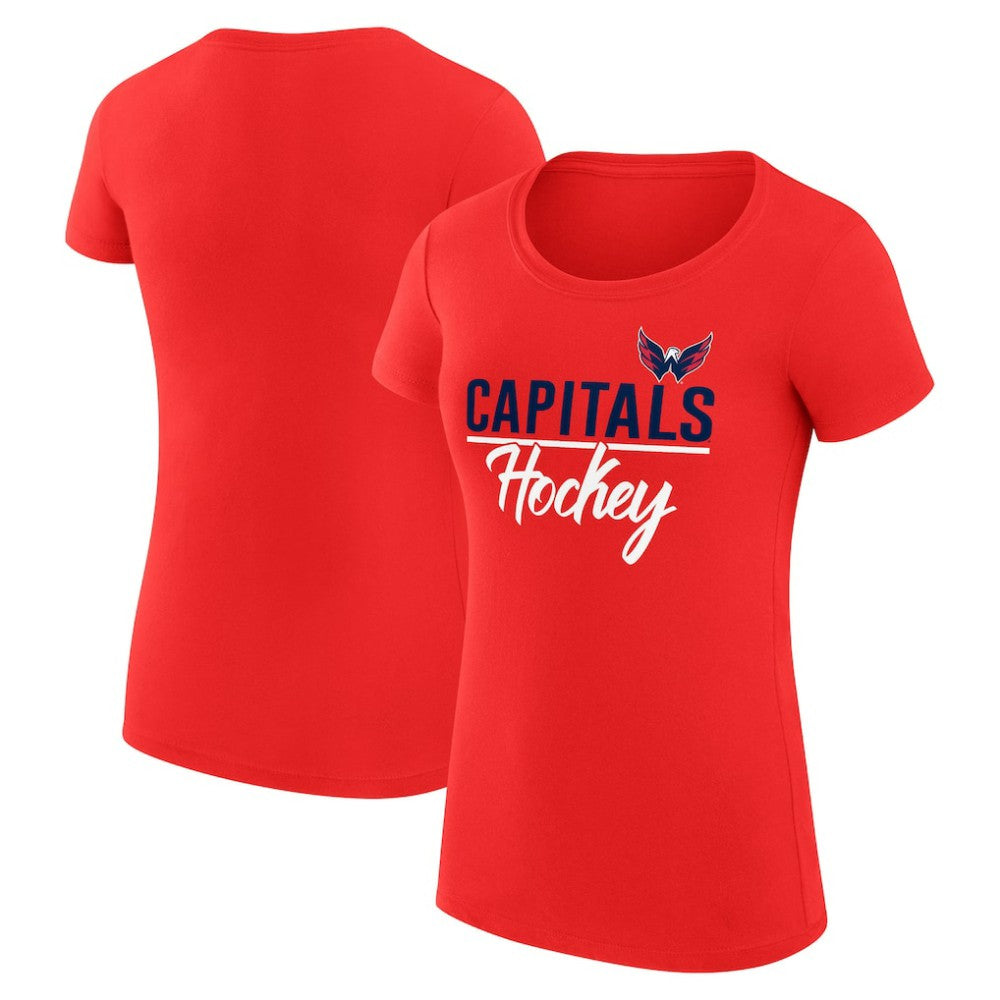 Washington Capitals G-III 4Her by Carl Banks Women's Super-Slim Fit Lightweight Team Sport T-Shirt - Red - NHL