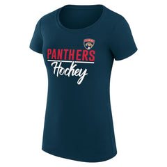 Florida Panthers G-III 4Her by Carl Banks Women's Super-Slim Fit Lightweight Team Sport T-Shirt - Navy - NHL