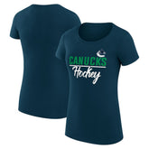 Vancouver Canucks G-III 4Her by Carl Banks Women's Super-Slim Fit Lightweight Team Sport T-Shirt - Navy - NHL