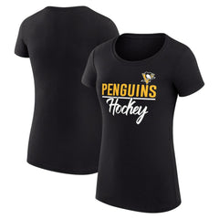 Pittsburgh Penguins G-III 4Her by Carl Banks Women's Super-Slim Fit Lightweight Team Sport T-Shirt - Black - NHL